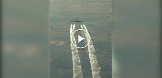 Конденсационный след: как создаются облака из двигателей самолета
