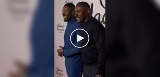 Actor Idris Elba and his wax double
