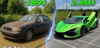 In Vietnam, a Lamborghini Replica Was Made from an Old Nissan (24 photos + 1 video)