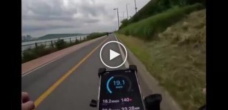 Head-on collision of cyclists