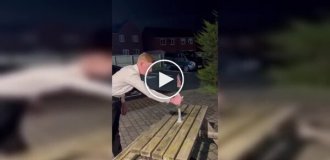 Как не надо запускать фейерверк