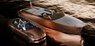 Maserati expands its range of electric vehicles with the luxury Tridente boat (6 photos)