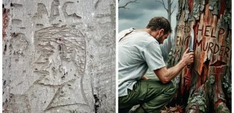 Психиатрический дневник, вырезанный на деревьях Перривилля (11 фото)