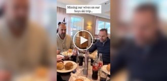 Men are sad without their wives on vacation