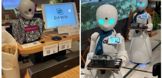 Японское кафе, где роботами-официантами управляют люди, прикованные к постели (4 фото + 1 видео)