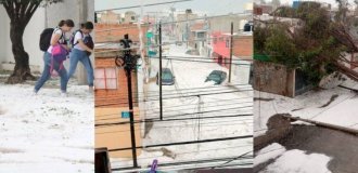 У Мексиці в розпал аномальної спеки випав град і промайнуло торнадо (4 фото + 4 відео)