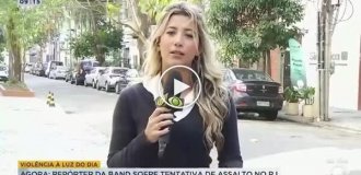 Телевизионную репортершу ограбили за мгновение до ее выхода в прямой эфир