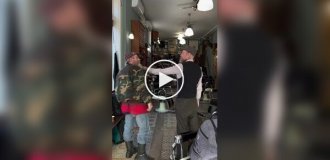 Barber worked on an old rocker