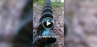 A unique spiral staircase in China
