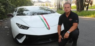 The driver of a factory-made Lamborghini sports car was fined for noise (4 photos)