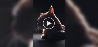 Девушка сняла обзор на кота в стиле Apple