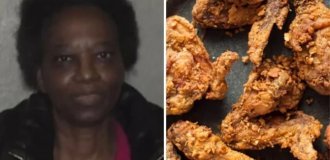 In the US, a woman was sentenced to 9 years in prison for stealing chicken wings worth $1.5 million (2 photos)