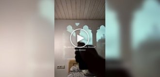 Проектор и видеролик превратили спальню в замок