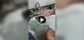 Original way to unclog a sink