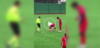 Футболист сбил чайку в полете