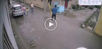 The worker managed to leave the dangerous place