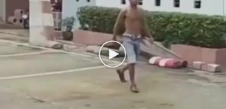 He went to a showdown, but lost to a bucket