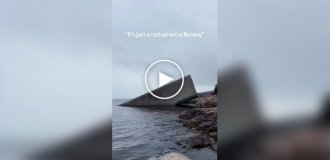 Dinner in the depths: the largest underwater restaurant in Norway was caught on video