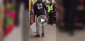 В США засняли на видео излишне эмоционального преступника