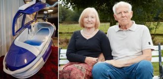 A British couple decided to commit suicide in a death capsule (5 photos)