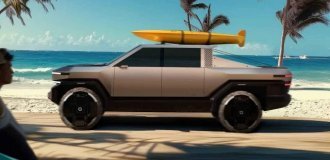 Gac Pickup 01 – a good replica of the Cybertruck (6 photos)