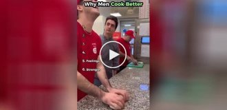 На видео сняли шесть причин, почему кухня считается женским местом