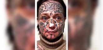 Мужчина вытатуировал свое имя на лице и теле женщины около 250 раз