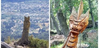 Лес скульптур, вдохнувших новую жизнь в мёртвые деревья (34 фото + 1 видео)