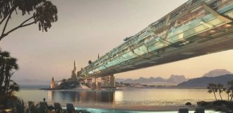 В Саудовской Аравии построят отель в виде стеклянного моста на 450 мтеров (6 фото)