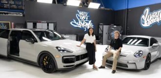 Zuckerberg extended a Porsche Cayenne for his wife, turning it into a minivan (2 photos + 1 video)