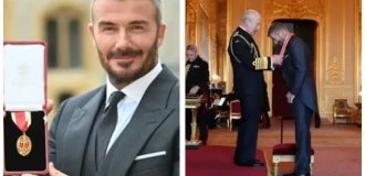 Дэвид Бекхэм получил титул: в Британии прошла церемония посвящения футболиста в рыцари (5 фото + 1 видео)