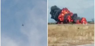 The crash of a Bulgarian Air Force plane was caught on video (2 photos + 2 videos)