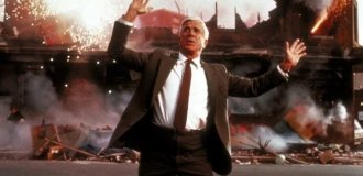 Как снимали фильм "Голый пистолет" (21 фото)