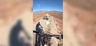 Freeriding on a bicycle, Utah, USA