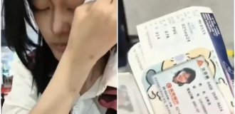 Китаянку в аэропорту заставили вернуть лицо к заводским настройкам (2 фото + 1 видео)