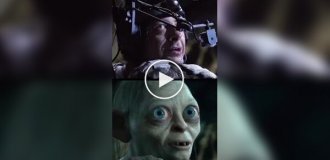 Motion capture of Andy Serkis as Gollum in The Hobbit