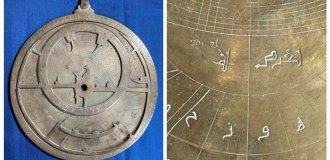 Extremely rare astronomical instrument with inscriptions in several languages ​​(5 photos + 1 video)