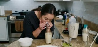 Женщина вдыхает еду через соломинку и чувствует себя "феноменально" (3 фото)