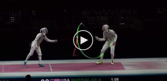 Система, позволяющая лучше видеть технику и точность фехтовальщиков