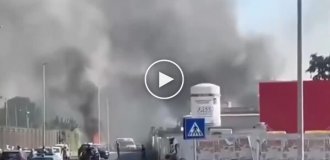 Explosion at gas station in Rome caught on video