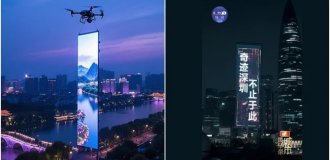 Китайцы тестируют билборды, от которых не спрячешься (3 фото + 1 видео)