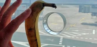 Mysterious holes were noticed in the windows of a Paris airport (4 photos)