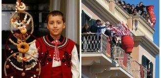 From speed-eating grapes to swimming in icy water: 9 unusual New Year's traditions from around the world (11 photos)