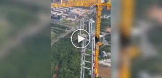 Кран, который умеет карабкаться наверх