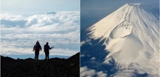 Китайца за одну неделю дважды спасали с горы Фудзияма (2 фото + 1 видео)