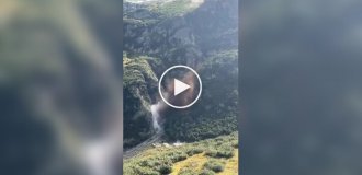 A landslide occurred in one of the regions of the French Alps