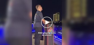 The world's largest game of Tetris was played in Dubai