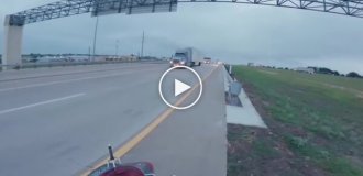 A motorcyclist accidentally dropped something very important