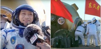 Chinese astronauts returned to Earth after the Shenzhou-17 mission (9 photos + 1 video)