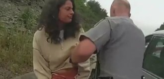 Insane American woman started a race with the police (5 photos + 1 video)